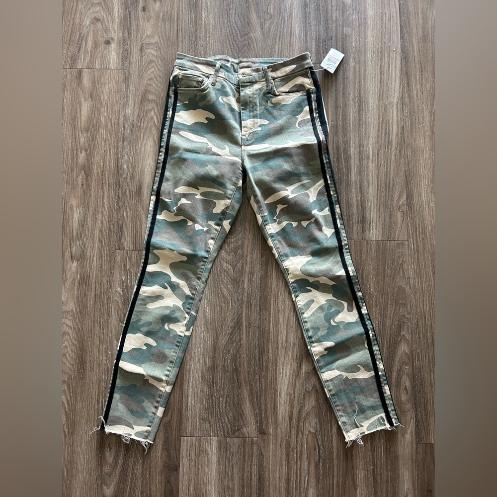 Mother Jeans Camo Black Stripe